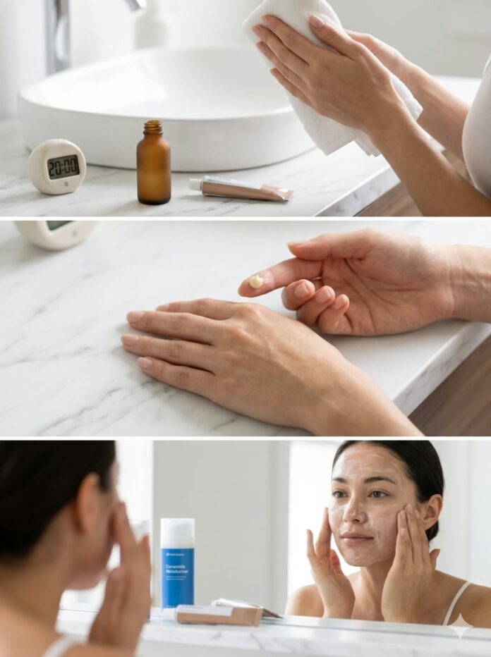Step by step how to apply tretinoin at night for beginners skincare routine